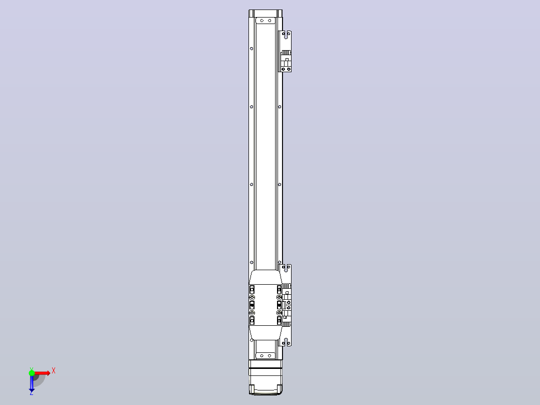 滚珠丝杠直线轴内置导轨TPA-GCR-40-1210C-L300-MP-M10-N3俯视图