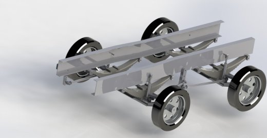 用于8x4尖头式双转向连杆系统车架车斗底盘减震缩略图