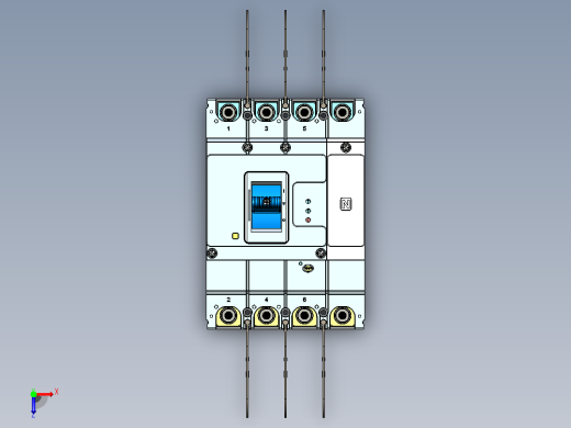 NM5LE-400 4P剩余电流动作断路器三维模型202209俯视缩略图