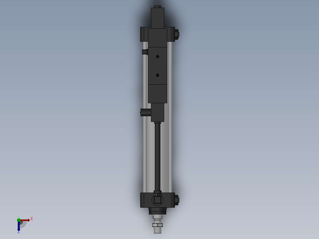 10A-5(V)系列带阀气缸(带阀型自己保持式)[10A-5(V) (Ⅱ) SD 63 B 300 A 5]俯视图