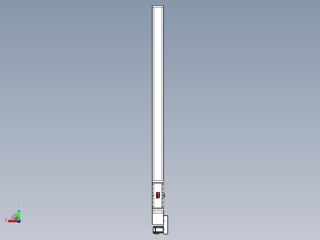 伺服电机集成皮带传动直线执行器TPA-OCB-140-256-L1950-MR-P75-N3后视图