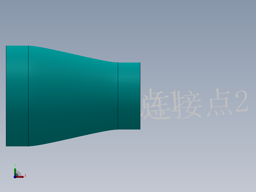 异径接头（同心）-不锈钢前视图