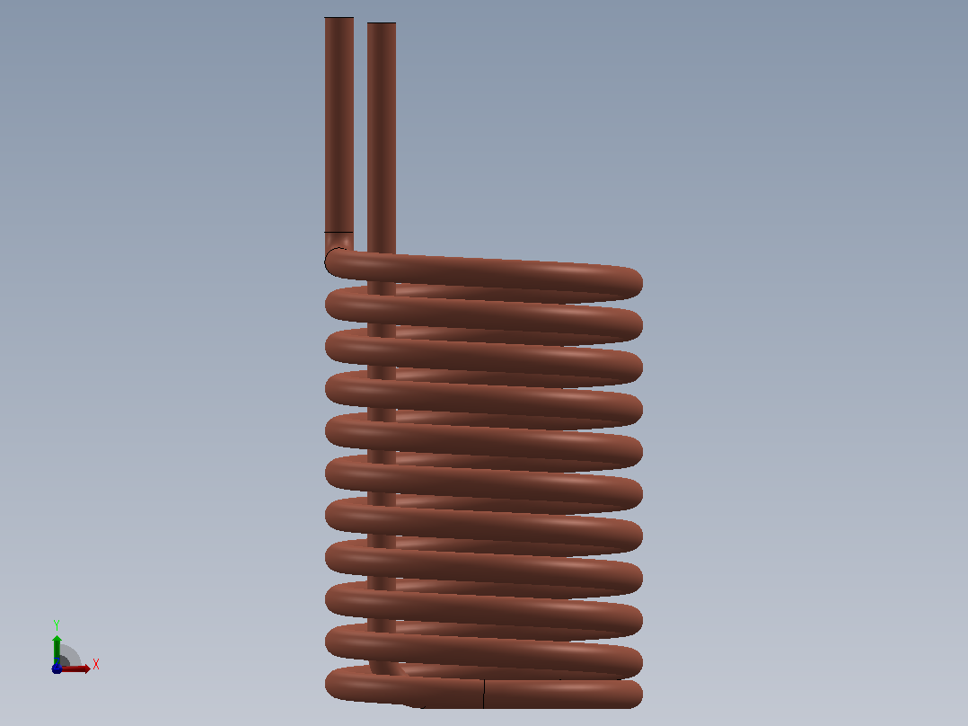 加热盘管前视图