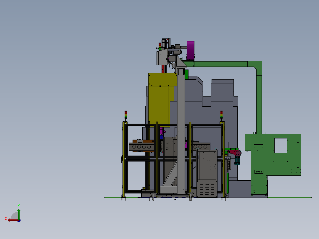变速箱泵体自动化加工生产线后视图