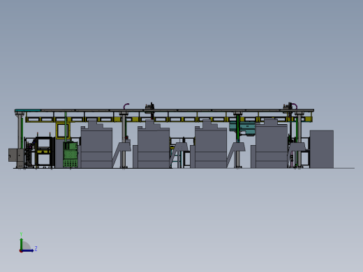 变速箱泵体自动化加工生产线左视缩略图
