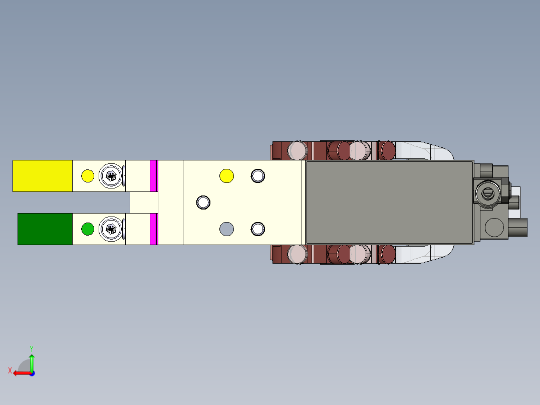 汽车焊接夹具一体式夹紧器标准单元后视图
