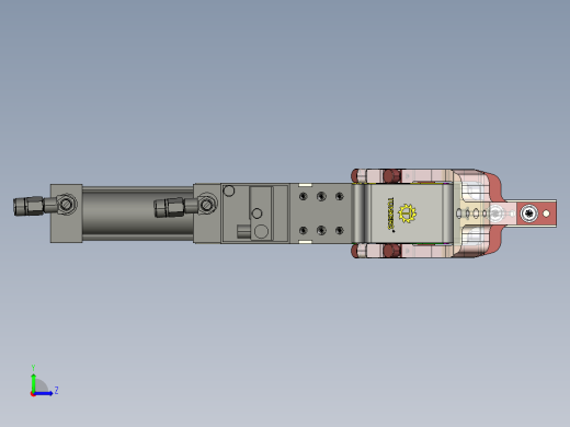 汽车焊接夹具一体式夹紧器标准单元左视缩略图