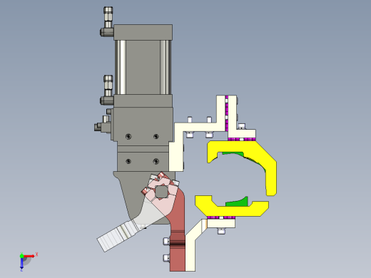 汽车焊接夹具一体式夹紧器标准单元俯视缩略图