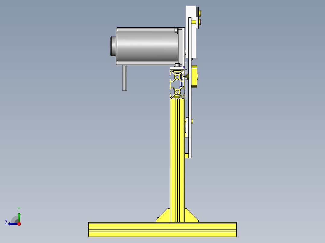 带突起的工件老化试验夹具右视图