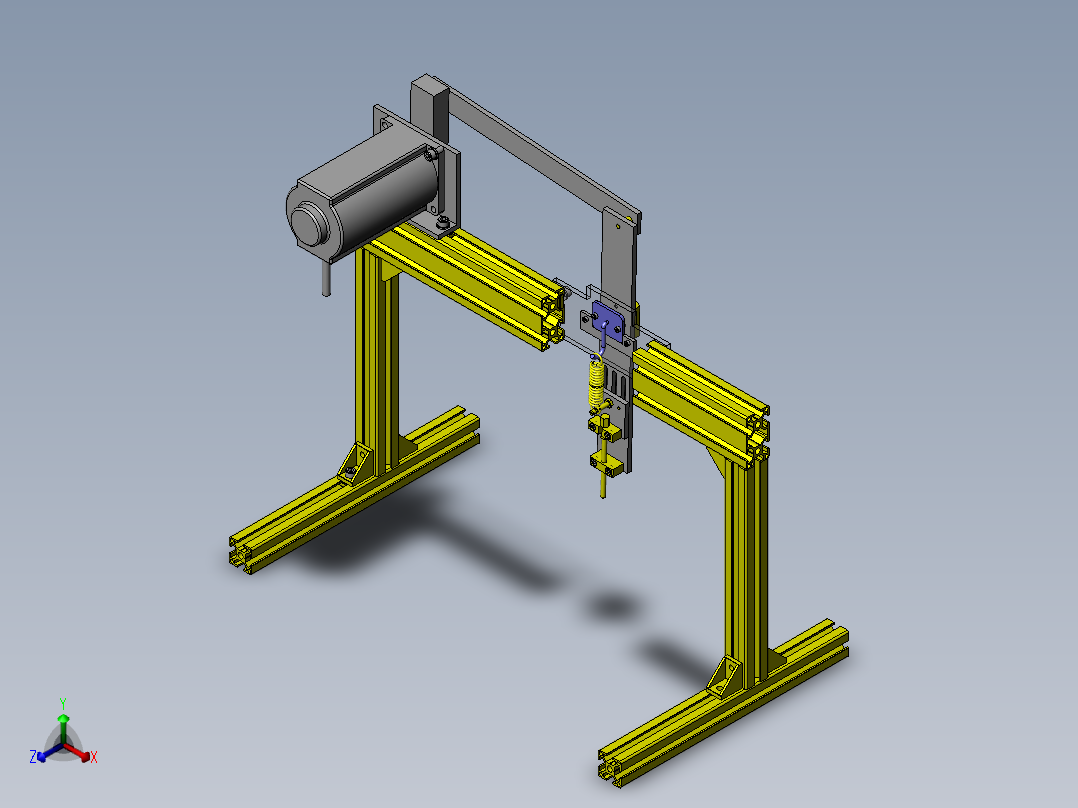 带突起的工件老化试验夹具正等轴测图