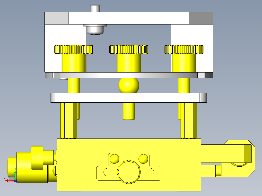 摄像头4轴调整台后视图