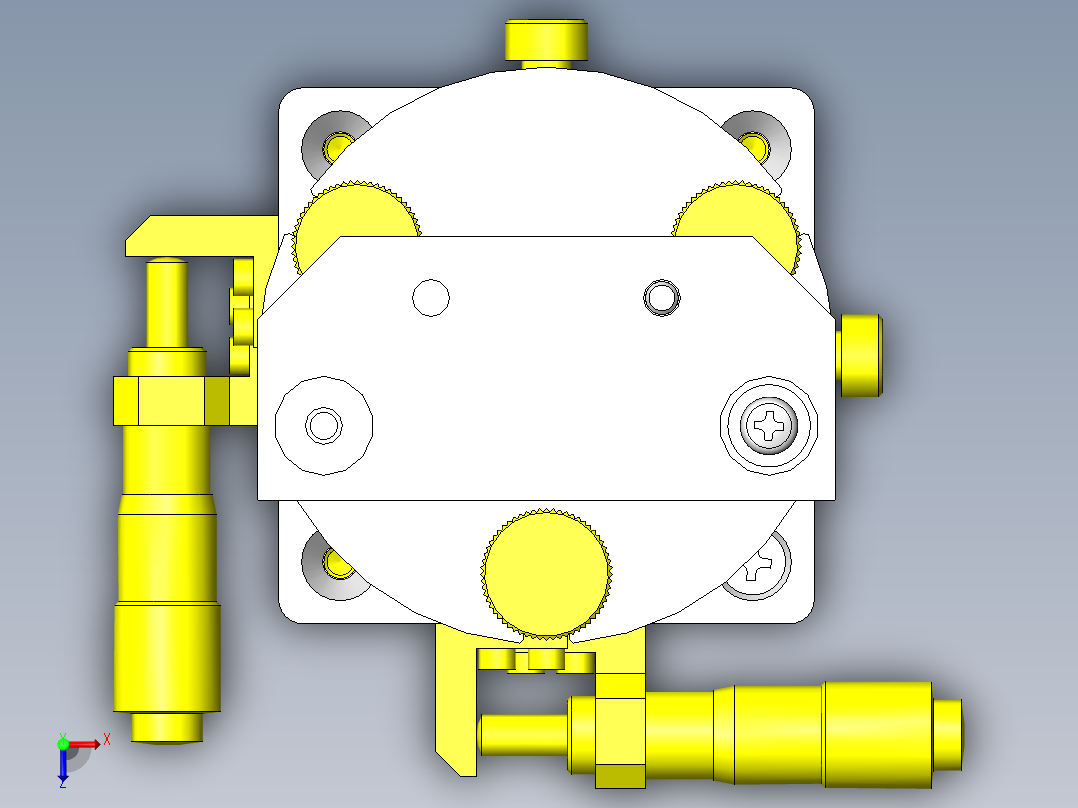 摄像头4轴调整台俯视图