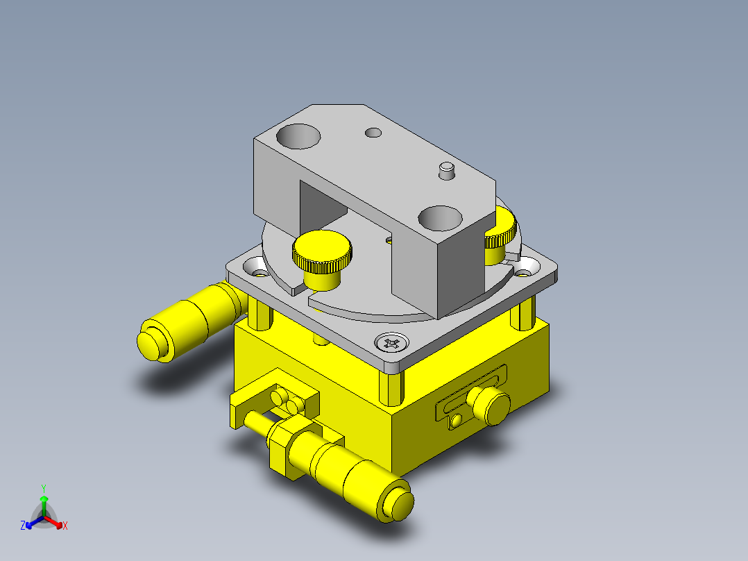 摄像头4轴调整台正等轴测图
