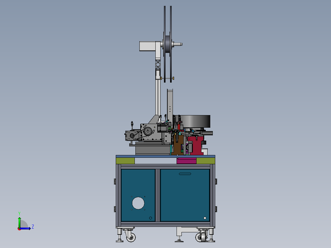 DMI连接器一出二自动组装机sw18左视图