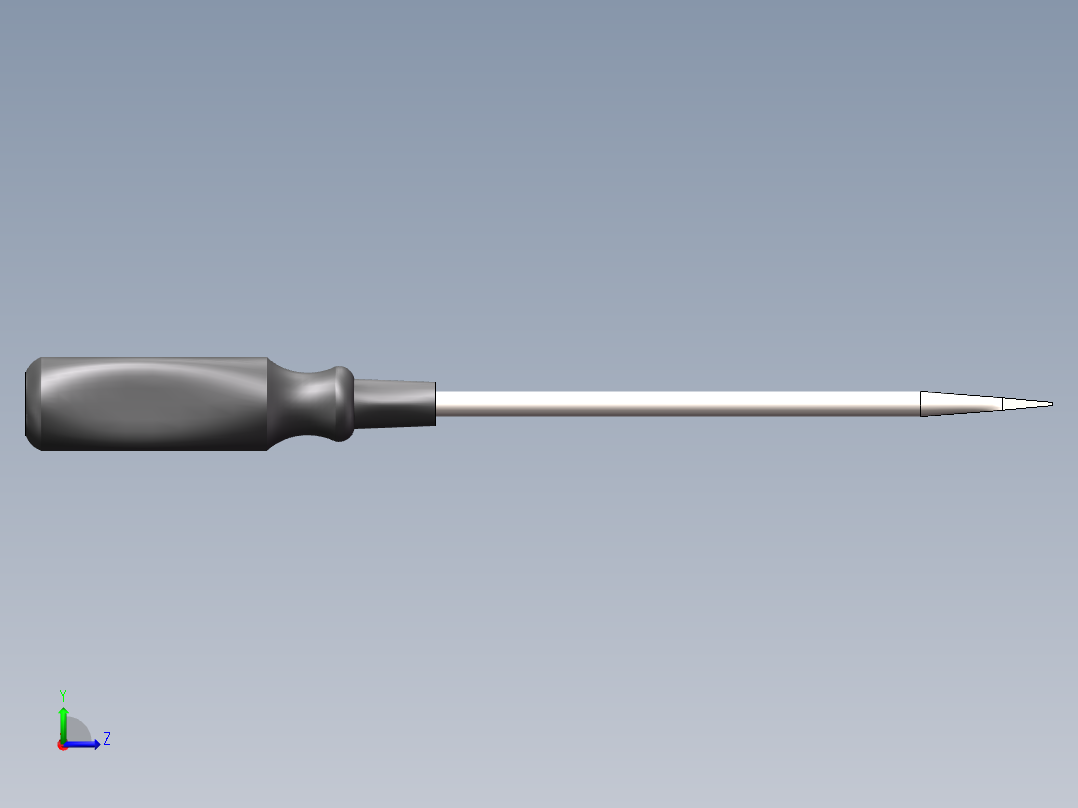 SolidWorks 改锥模型左视图