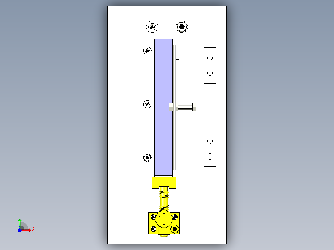 自由导向焊接夹具前视图