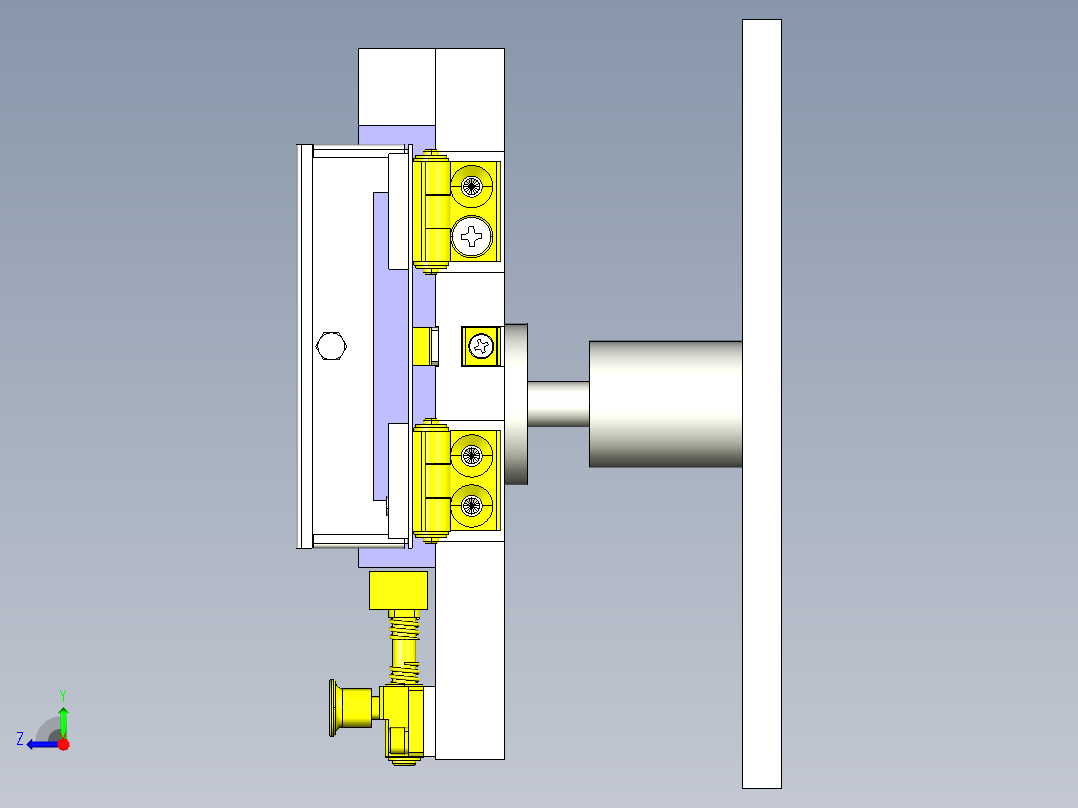 自由导向焊接夹具右视图