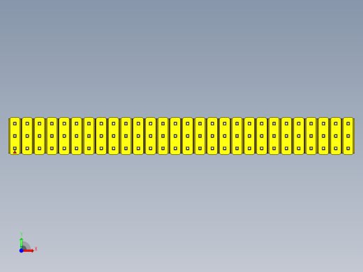 彩色公头100mil（2.54mm）系列-DS1021_yellow_3x28p_100mil_Type1_rev1.0前视缩略图