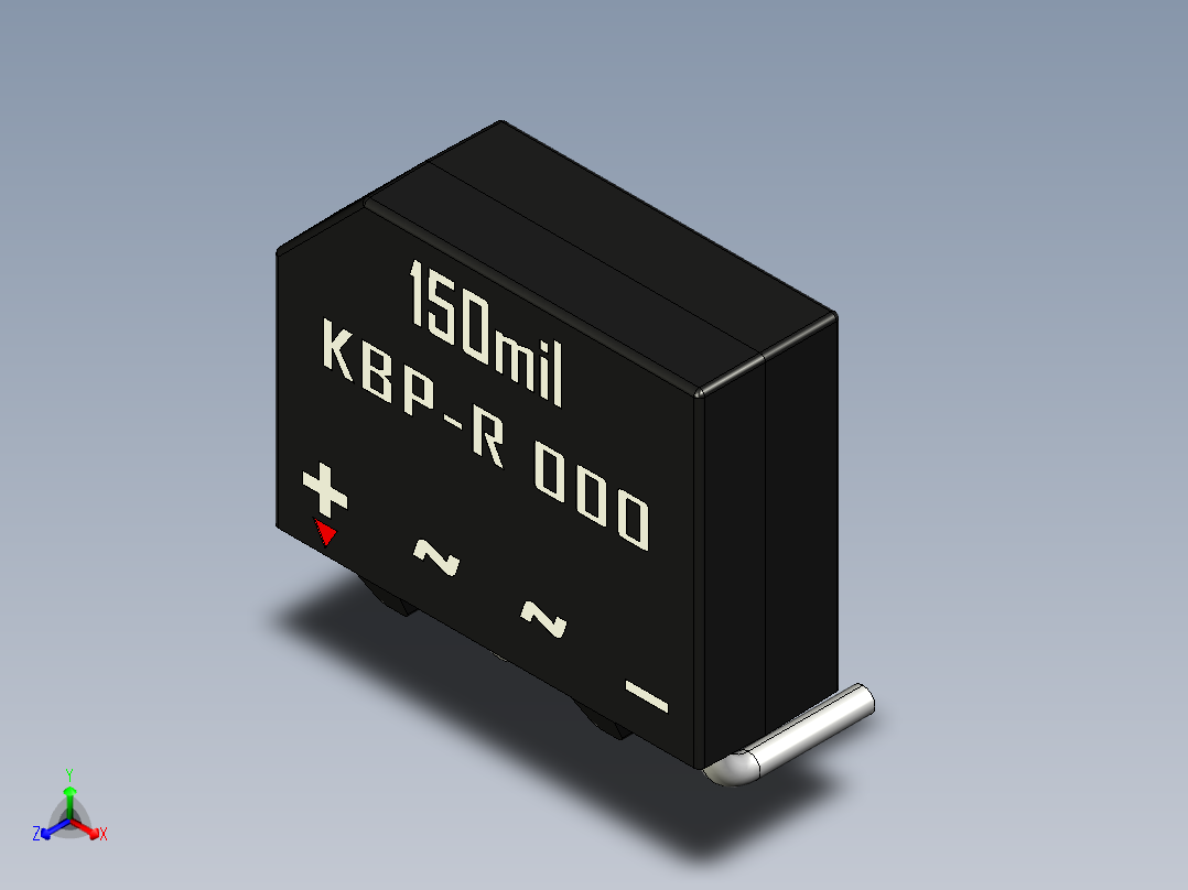 桥式整流器-KBP-R正等轴测图