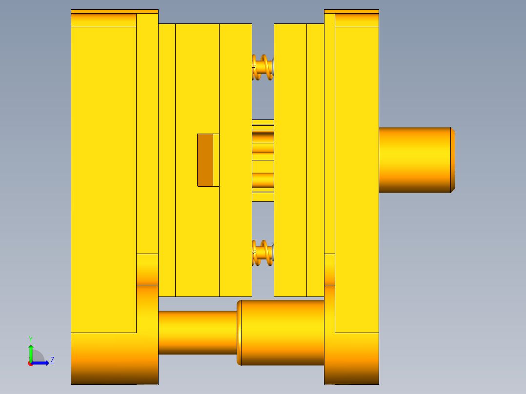 电刷支架盖板级进模（CAD图+UG三维）左视图