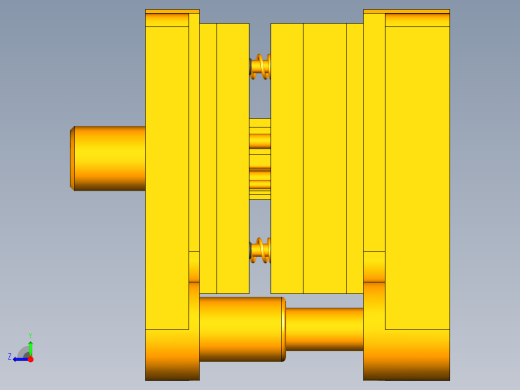 电刷支架盖板级进模（CAD图+UG三维）右视缩略图
