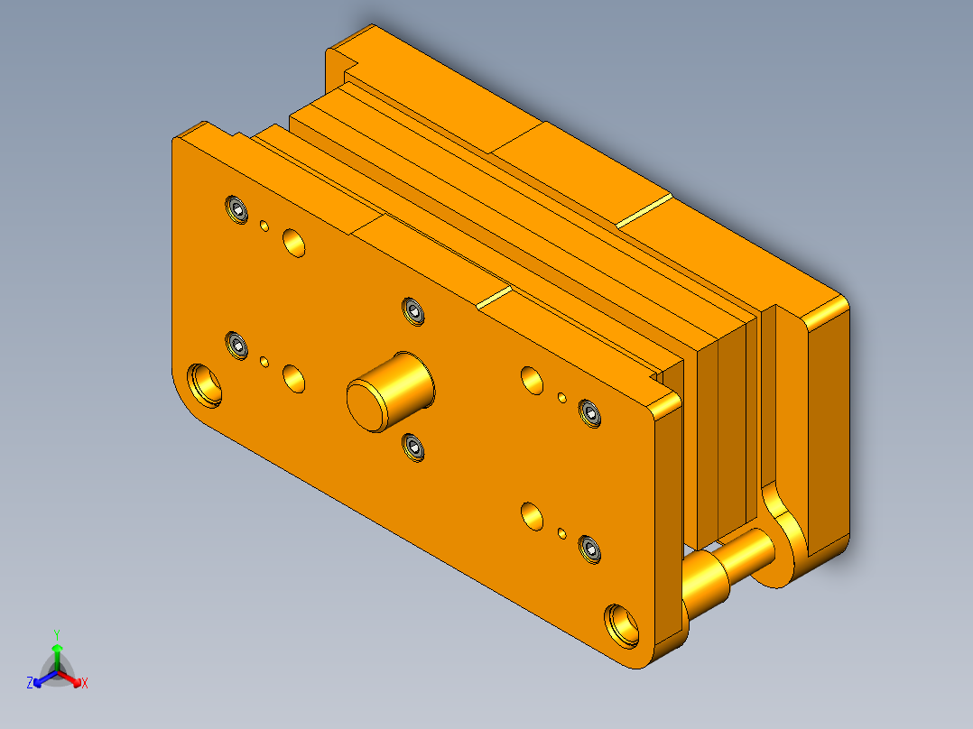 电刷支架盖板级进模（CAD图+UG三维）正等轴测图
