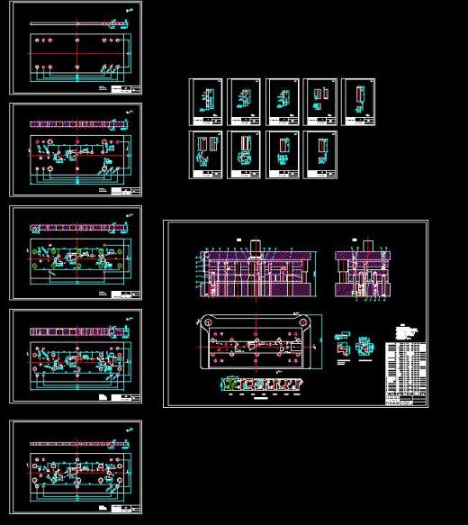 电刷支架盖板级进模（CAD图+UG三维）缩略图