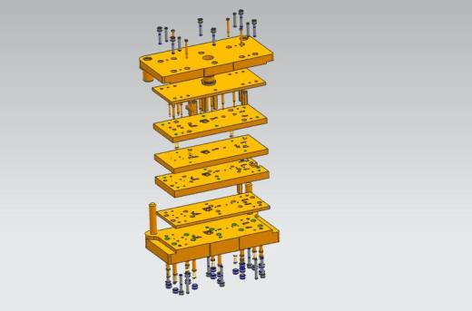 电刷支架盖板级进模（CAD图+UG三维）缩略图