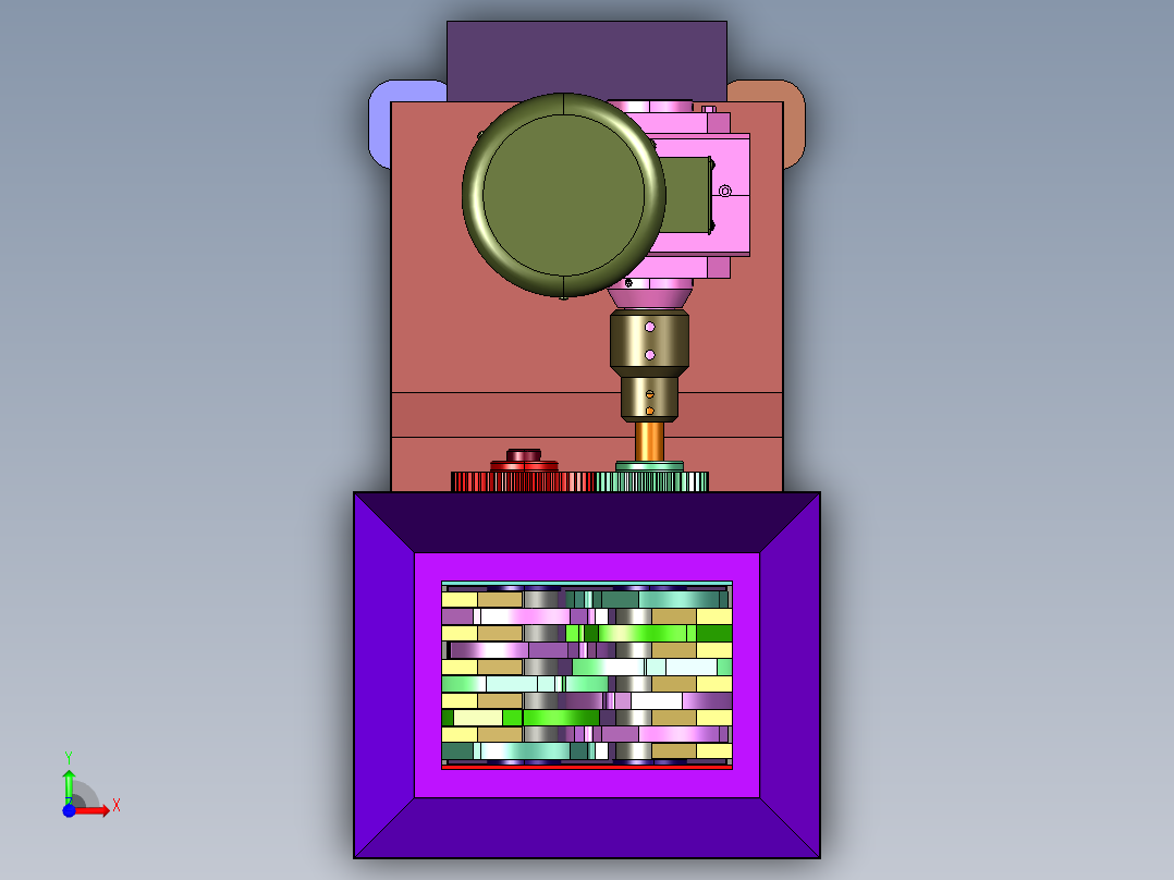 小型废旧金属处理万能粉碎机前视图