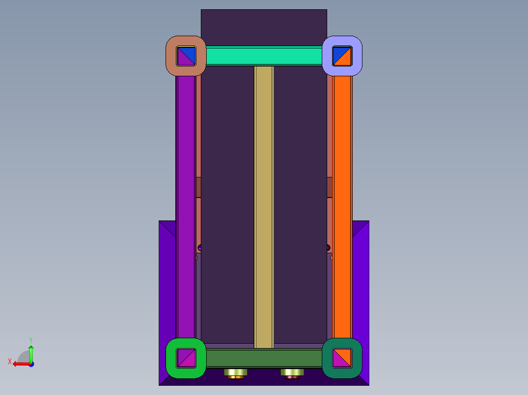 小型废旧金属处理万能粉碎机后视图