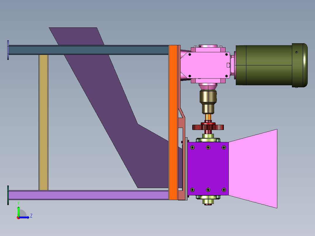 小型废旧金属处理万能粉碎机左视图