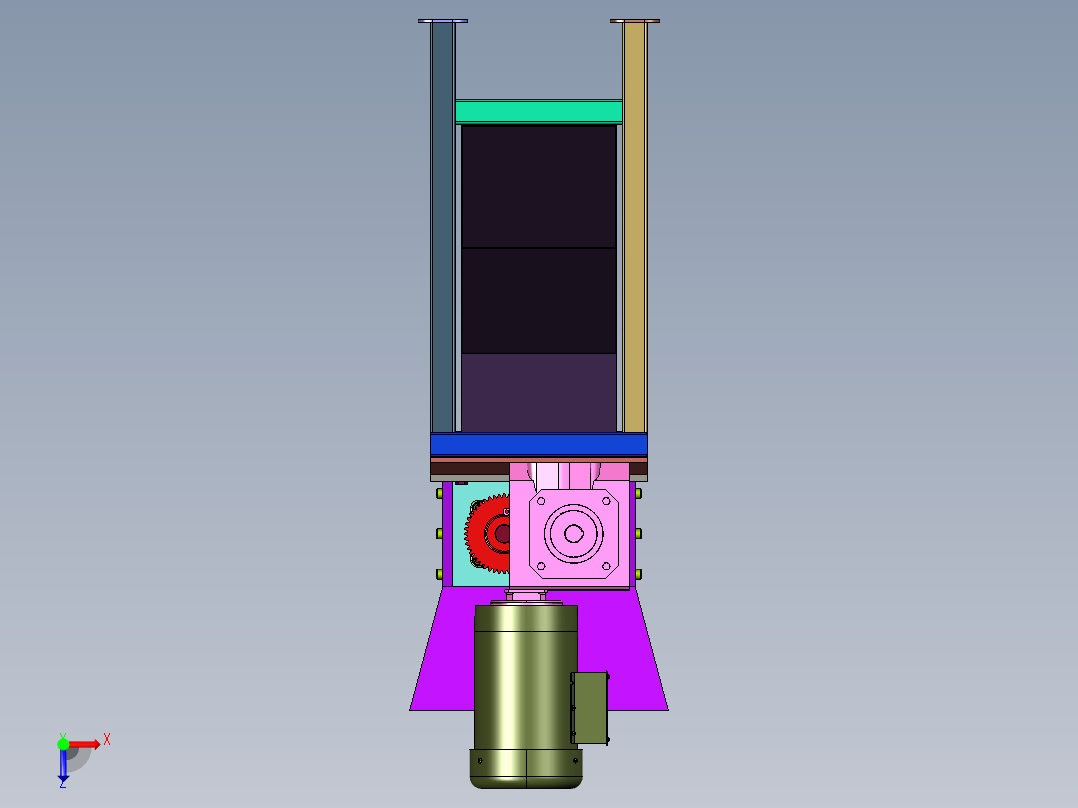 小型废旧金属处理万能粉碎机俯视图