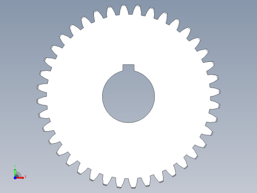正齿轮压力角20 -64dp-20pa-40t spur gear前视缩略图