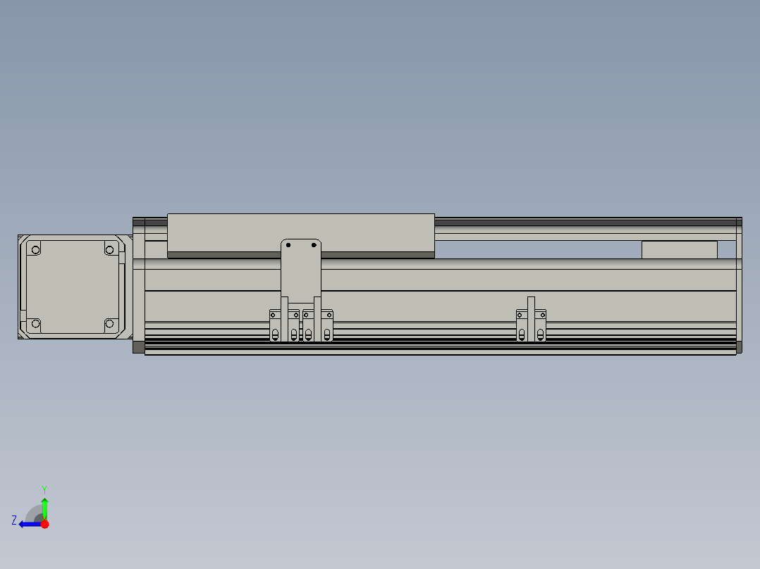 直线模组LHB21-L40-S150-L(B)设计图纸右视图