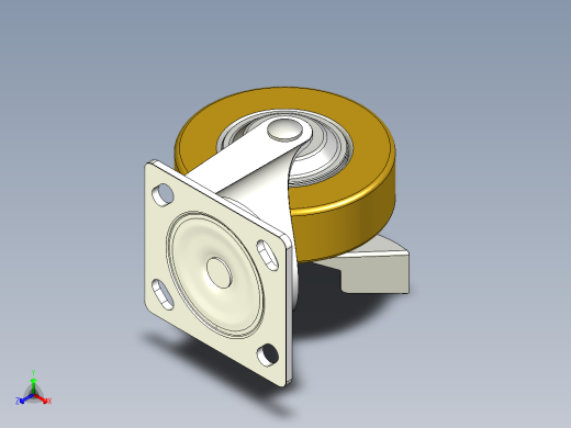 中荷重腳輪(2000N)5575-3D多系列多零件图纸模型