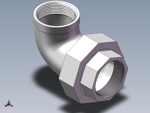 活接-90°等径内丝弯头 DN40