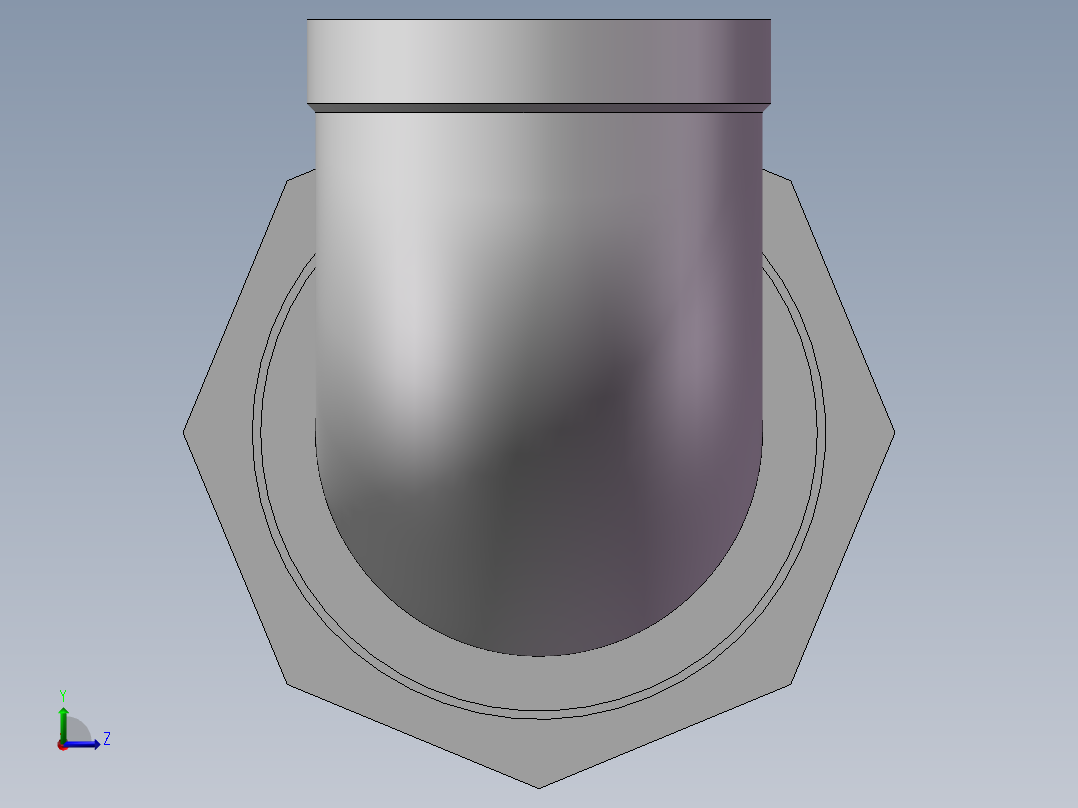 活接-90°等径内丝弯头 DN40左视图