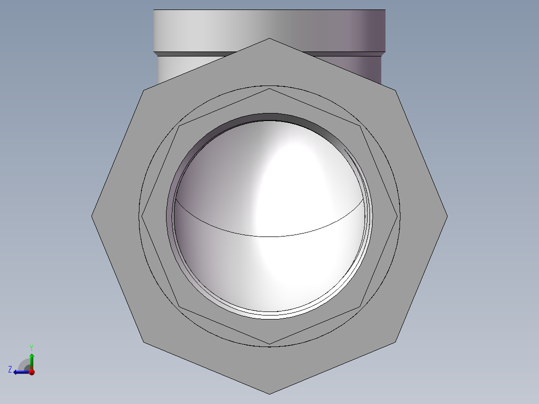 活接-90°等径内丝弯头 DN40右视图