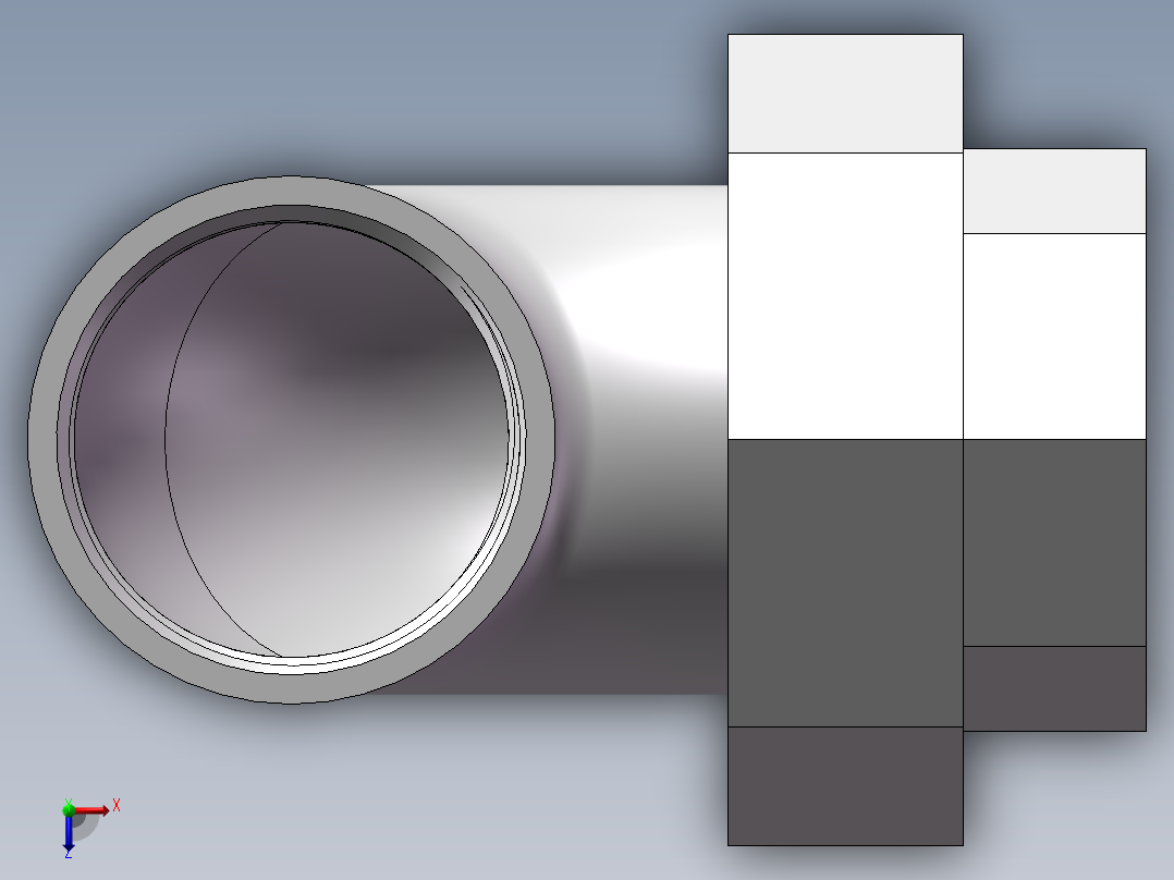 活接-90°等径内丝弯头 DN40俯视图