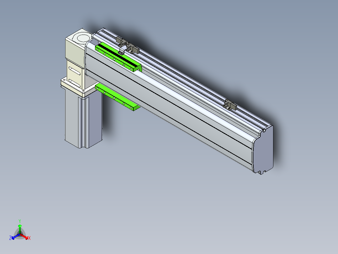 同步带滑台-半封闭B13-L90-S350-L-Z86-D3主视图