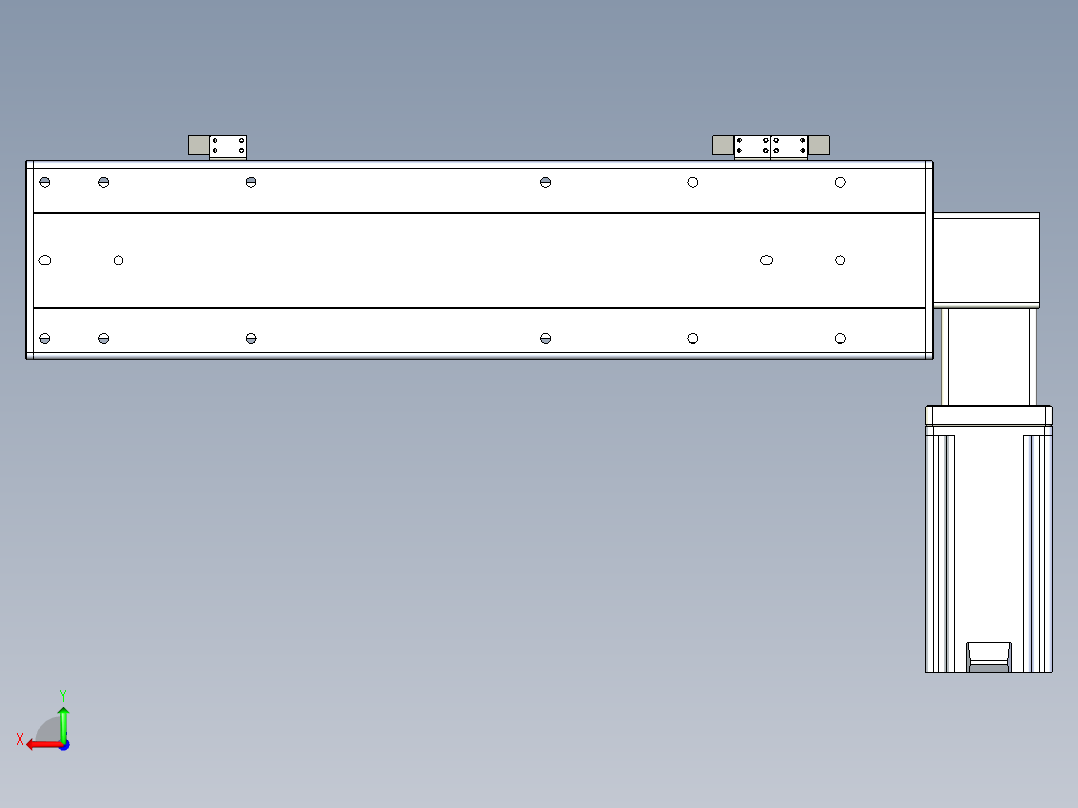 同步带滑台-半封闭B13-L90-S350-L-Z86-D3后视图