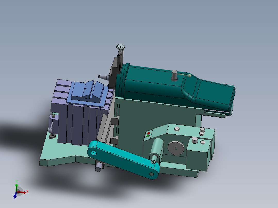 牛头刨床3D模型图纸 Solidworks设计