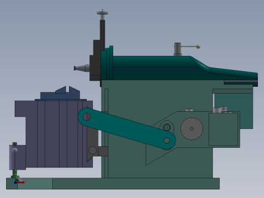 牛头刨床3D模型图纸 Solidworks设计前视缩略图