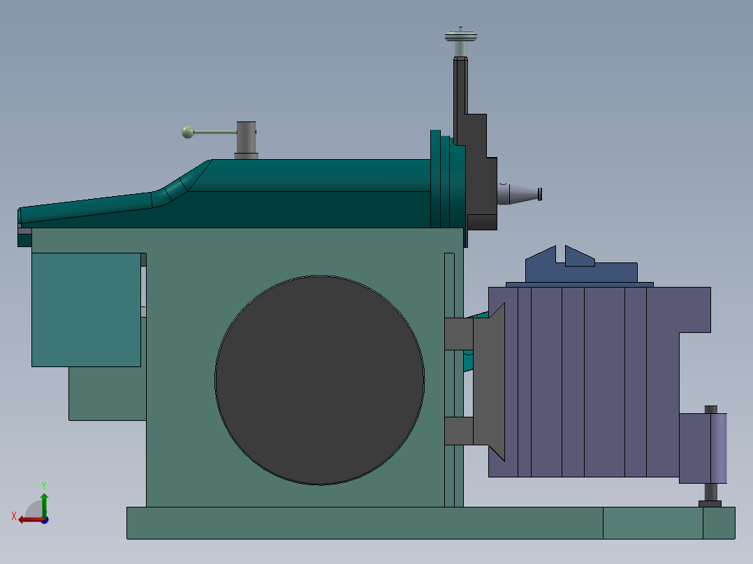牛头刨床3D模型图纸 Solidworks设计后视图