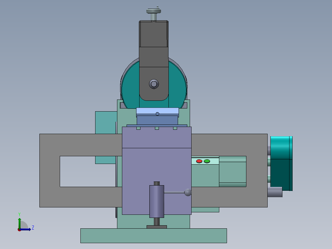 牛头刨床3D模型图纸 Solidworks设计左视图