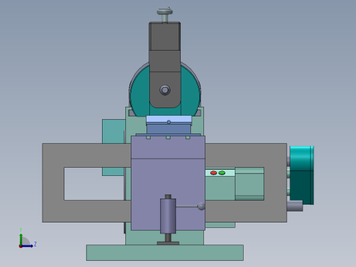 牛头刨床3D模型图纸 Solidworks设计左视缩略图