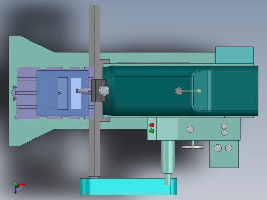 牛头刨床3D模型图纸 Solidworks设计俯视缩略图
