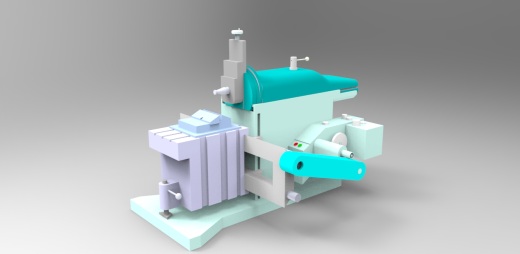 牛头刨床3D模型图纸 Solidworks设计缩略图