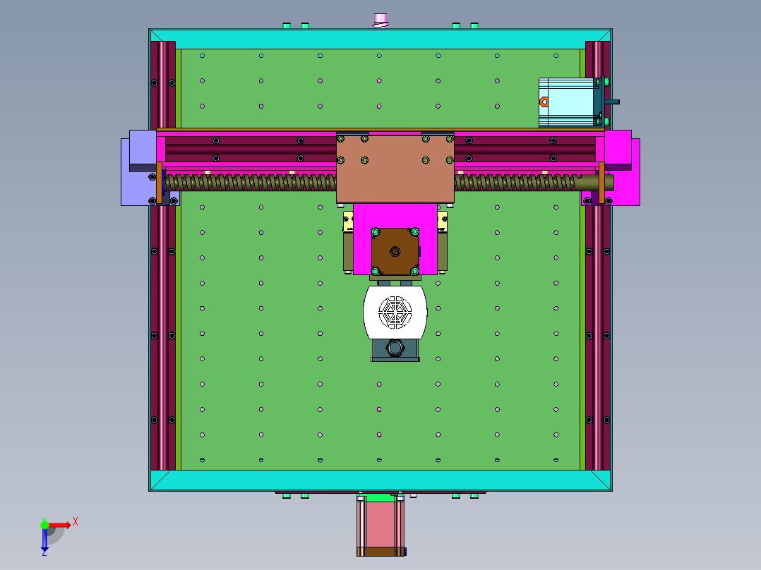 聚丙烯板塑料板加工设备俯视图