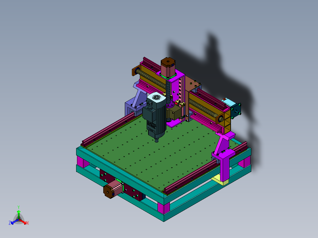 聚丙烯板塑料板加工设备正等轴测图